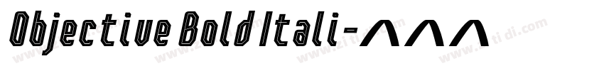 Objective Bold Itali字体转换